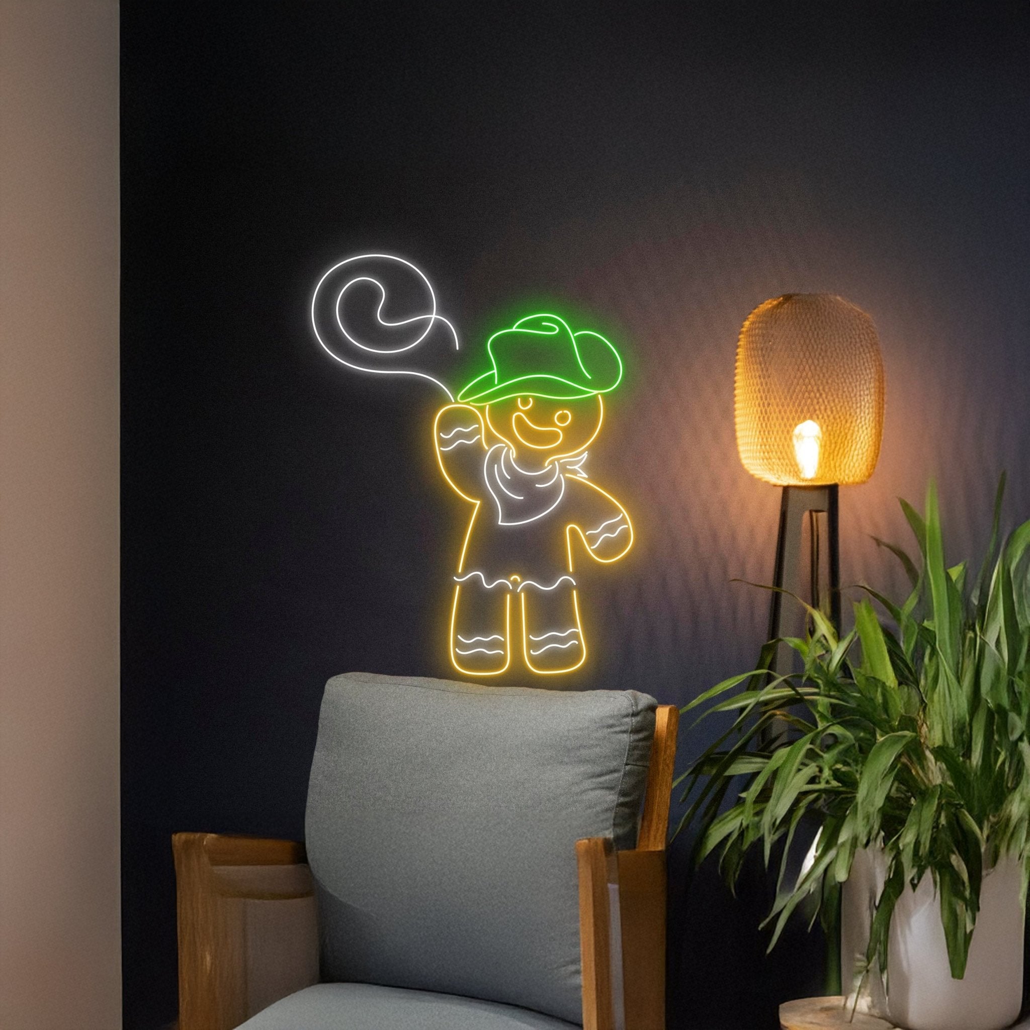 Cowboy Gingerbread Neon Sign - Shineneon