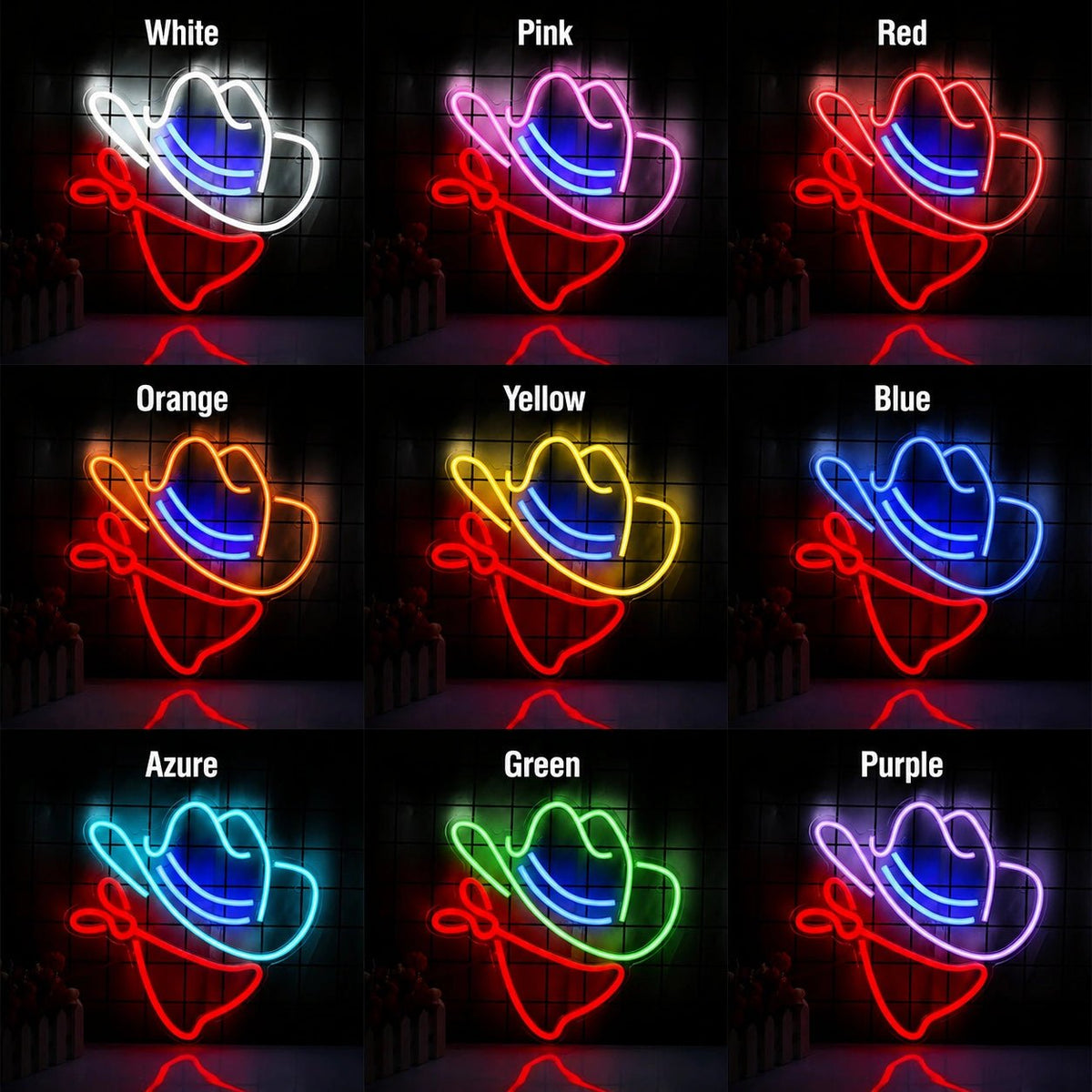 Cowboy Hat And Bandana LED Neon Sign - Shineneon