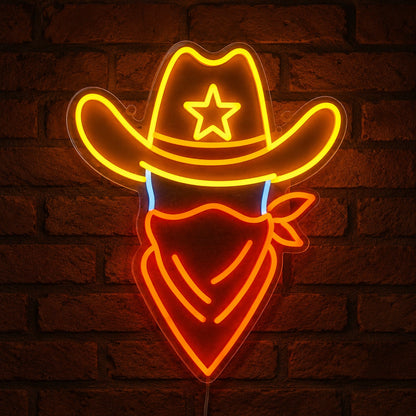 Cowboy Hat Bandana LED Neon Sign main product image