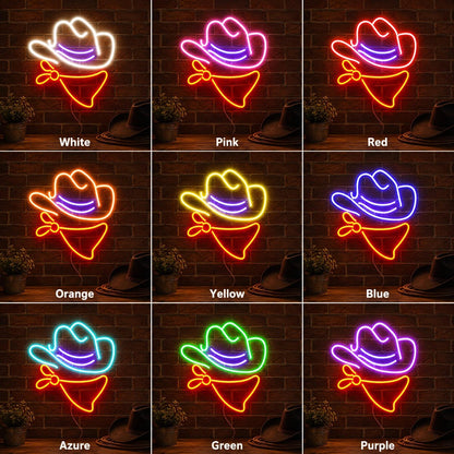 Cowboy Hat Bandana LED Neon Sign Garage Neon Sign - Shineneon