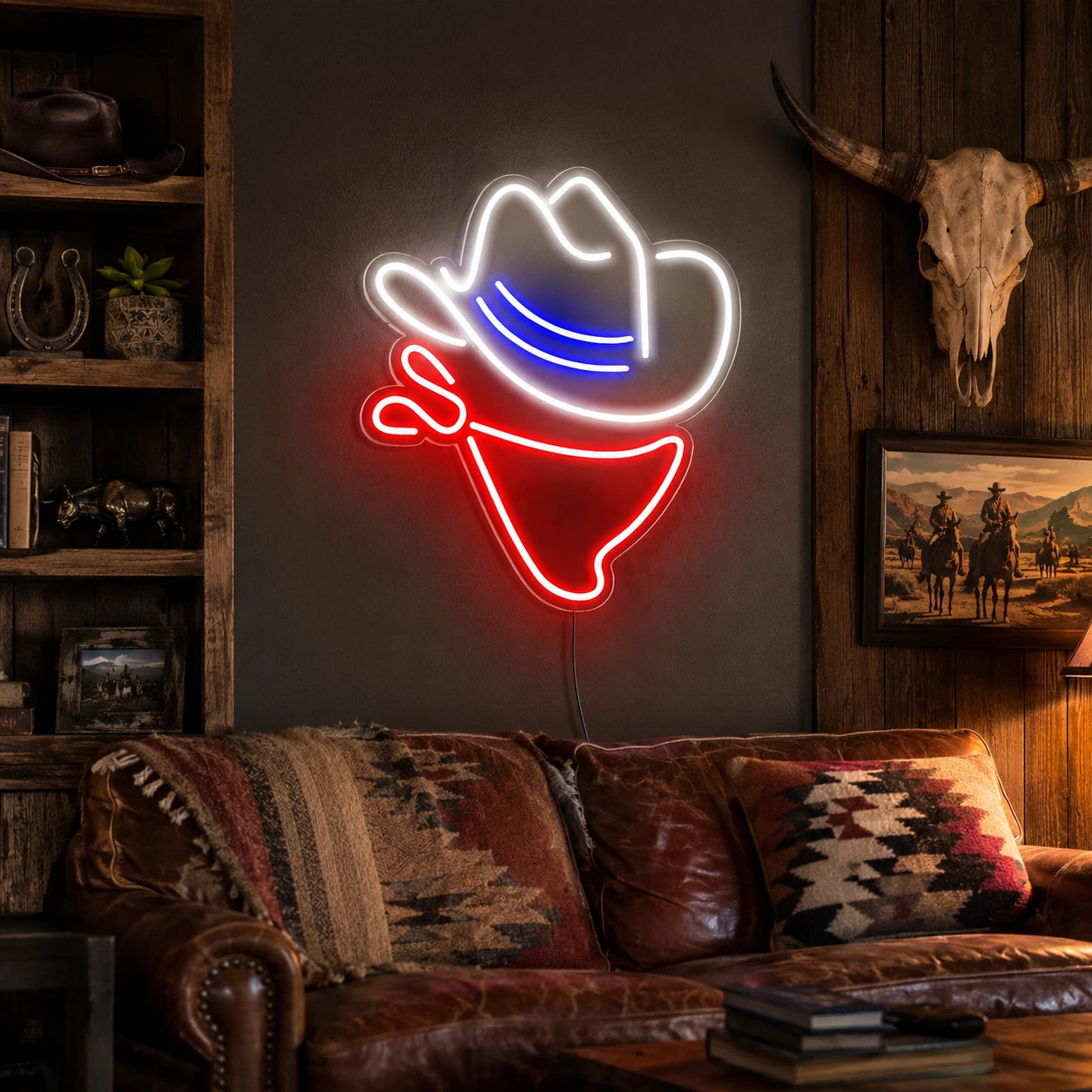 Cowboy Hat Bar Neon Sign LED Neon Sign real lifestyle scene