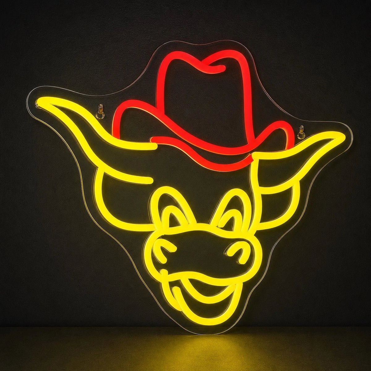 Cowboy Hat Bull Head LED Neon Sign - Shineneon