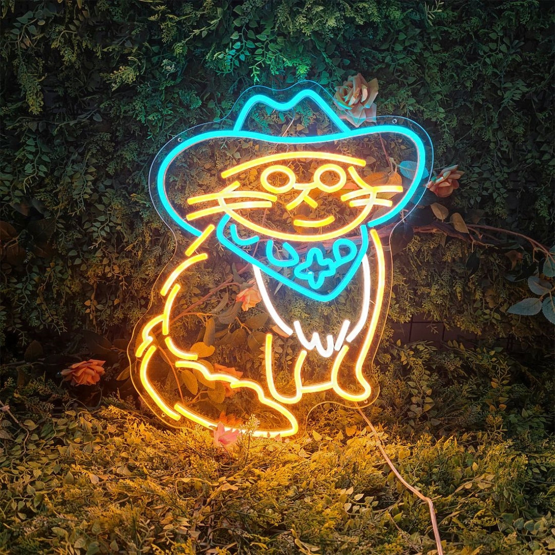 Cowboy Hat Cat Led Sign Business Neon Sign