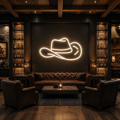 Cowboy Hat Dads Wall Art Vintage LED Neon Sign - Shineneon