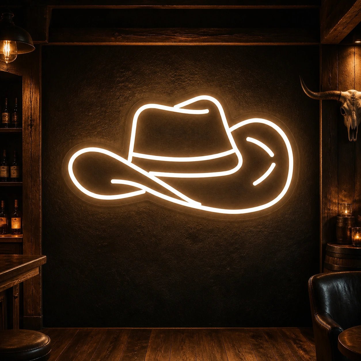 Cowboy Hat Dads Wall Art Vintage LED Neon Sign - Shineneon