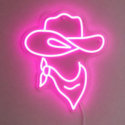 Cowboy Hat Face Neon Sign LED Neon Sign high-converting product image