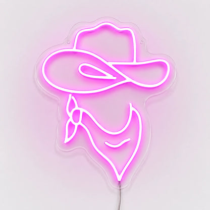 Cowboy Hat Face Neon Sign LED Neon Sign main product image