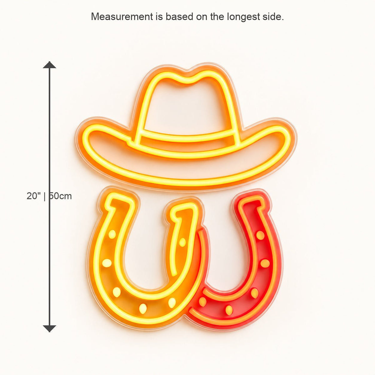 Cowboy Hat Horseshoes LED Neon Sign Garage Neon Sign - Shineneon