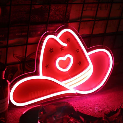 Cowboy Hat Led Neon Sign For Western And Rustic Decor - Shineneon