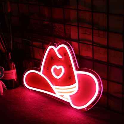 Cowboy Hat Led Neon Sign For Western And Rustic Decor - Shineneon