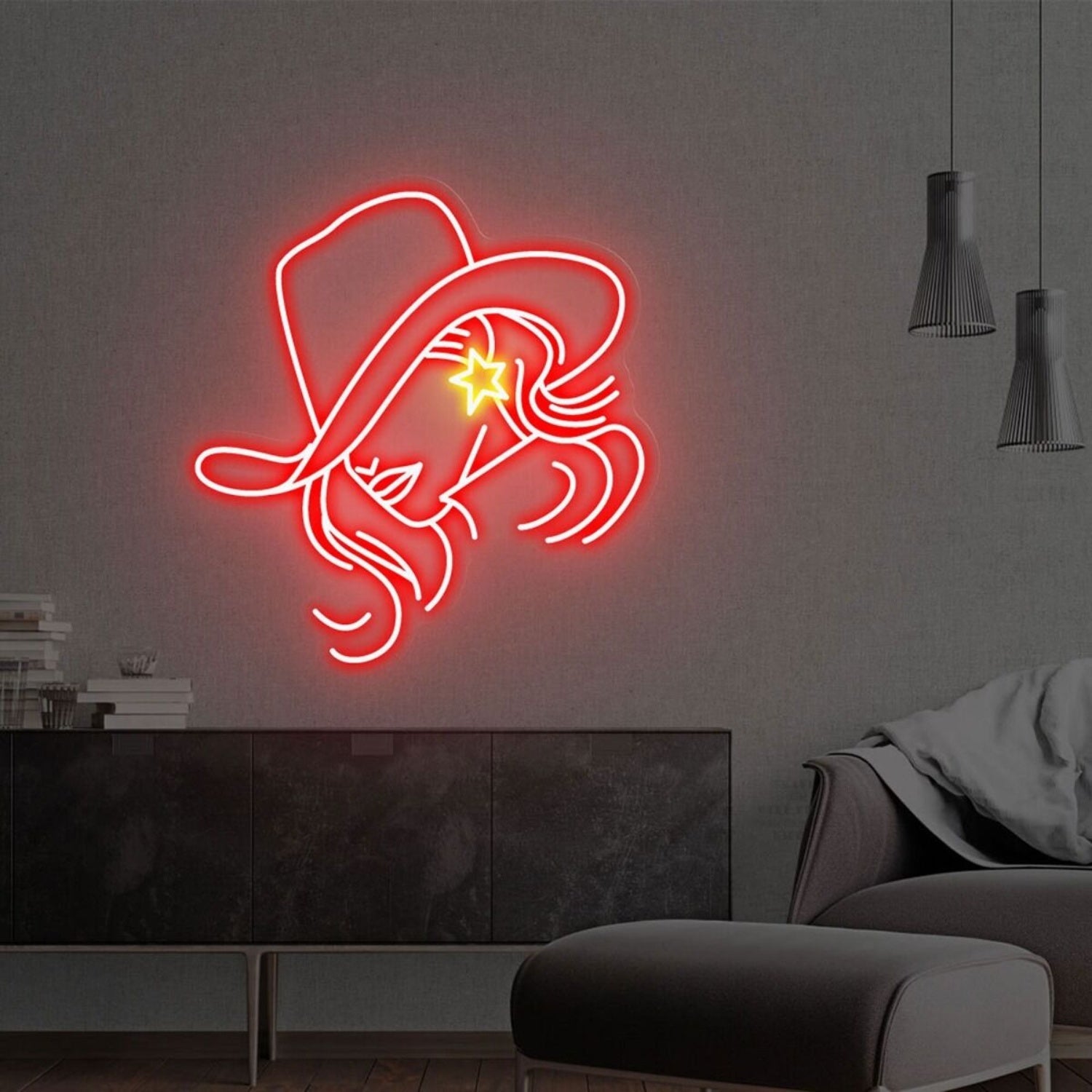 Cowboy Hat Led Neon Sign Game Room Bar - Shineneon