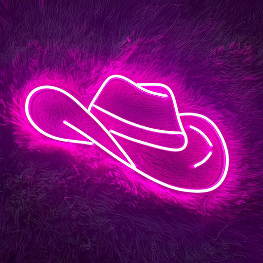 Cowboy Hat Led Sign Home Decor