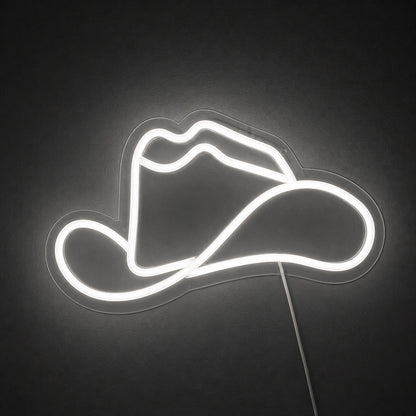 Cowboy Hat With Lasso Brim Vintage LED Neon Sign main product image