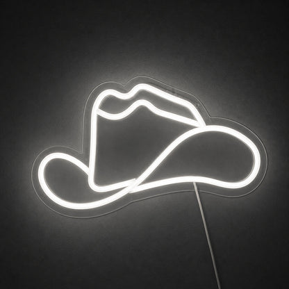 Cowboy Hat With Lasso Brim Vintage LED Neon Sign - Shineneon