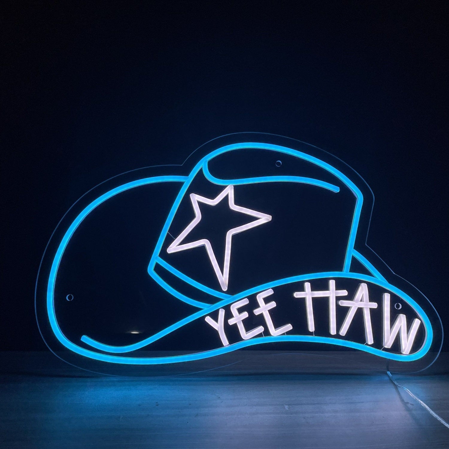 Cowboy Hat With Yee Haw Led Neon Sign For Chic Home Decor | Shineneon