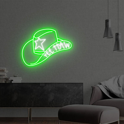 Cowboy Hat With Yee Haw Led Neon Sign For Chic Home Decor | Shineneon
