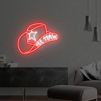Cowboy Hat With Yee Haw Led Neon Sign For Chic Home Decor | Shineneon