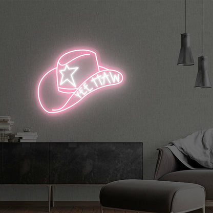 Cowboy Hat With Yee Haw Led Neon Sign For Chic Home Decor | Shineneon