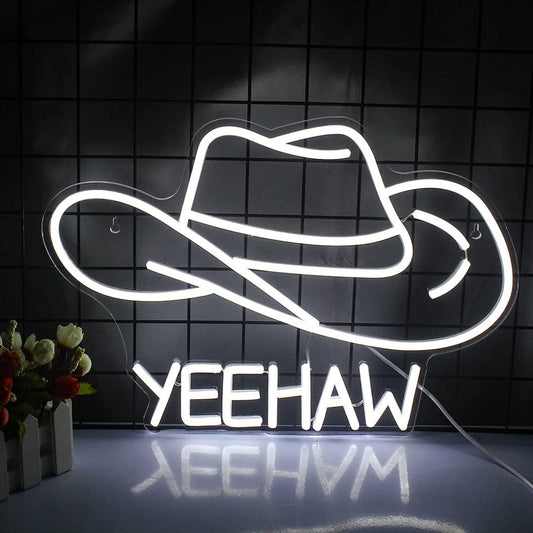 Cowboy Hat Yeehaw Led Sign Business Neon Sign