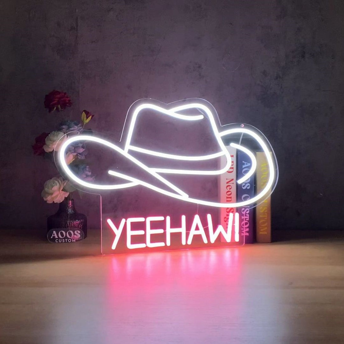 Cowboy Hat Yeehaw Led Sign Business Neon Signs