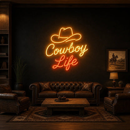 Cowboy Life Vintage LED Neon Sign - Shineneon