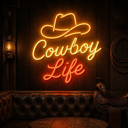 Cowboy Life Vintage LED Neon Sign - Shineneon