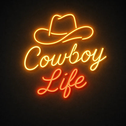 Cowboy Life Vintage LED Neon Sign - Shineneon