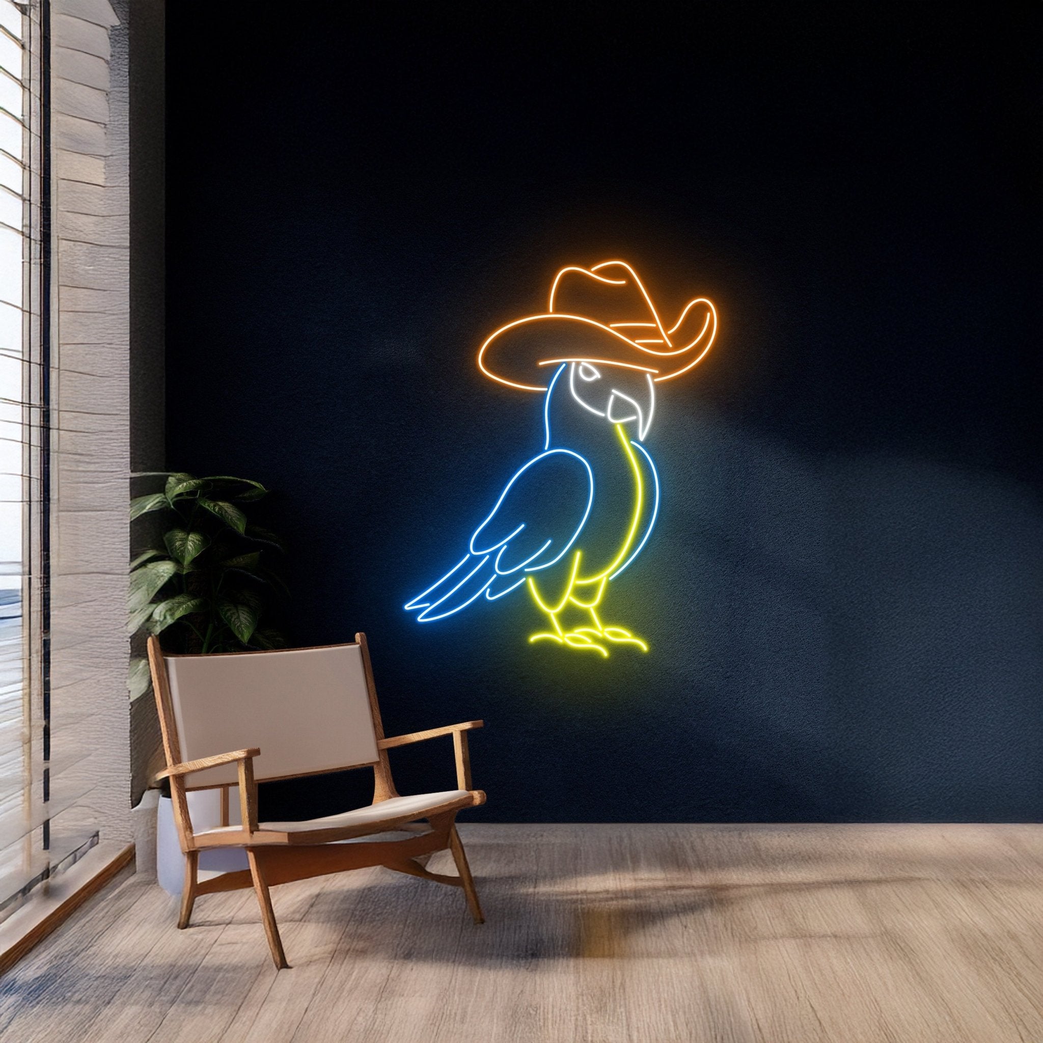 Cowboy Parrot Neon Light - Shineneon