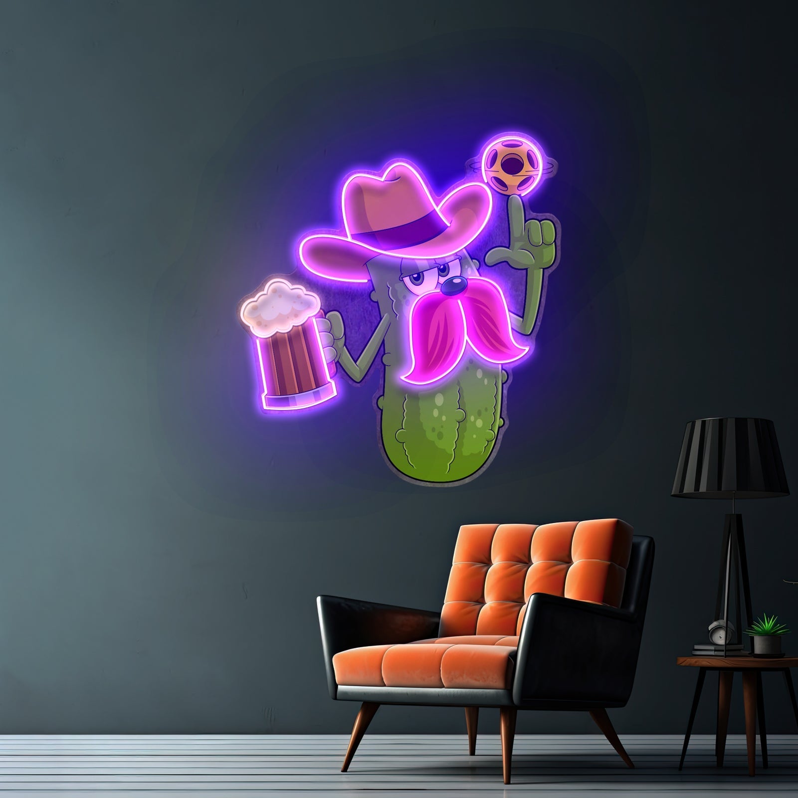 Cowboy Pickle Cartoon Led Neon Sign Light Custom Led Signs - Shineneon