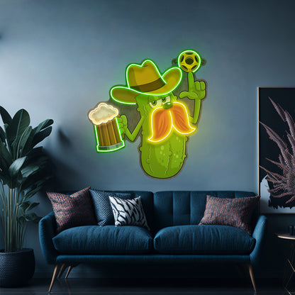 Cowboy Pickle Cartoon Led Neon Sign Light Custom Led Signs