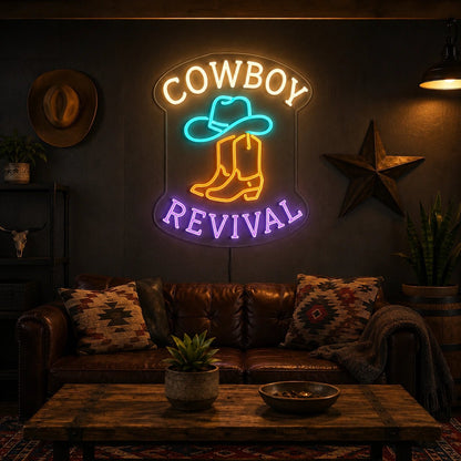 Cowboy Revival LED Neon Sign Man Cave Neon Sign - Shineneon