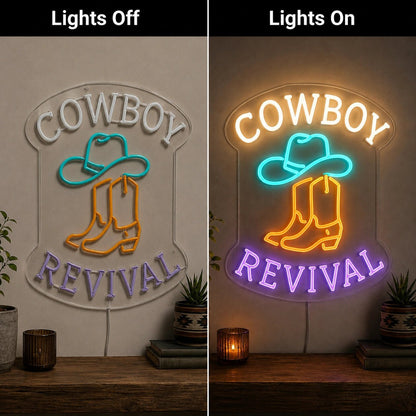 Cowboy Revival LED Neon Sign Man Cave Neon Sign - Shineneon