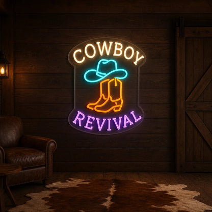 Cowboy Revival Vintage LED Neon Sign - Shineneon