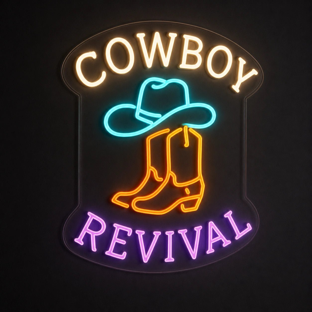 Cowboy Revival Vintage LED Neon Sign - Shineneon