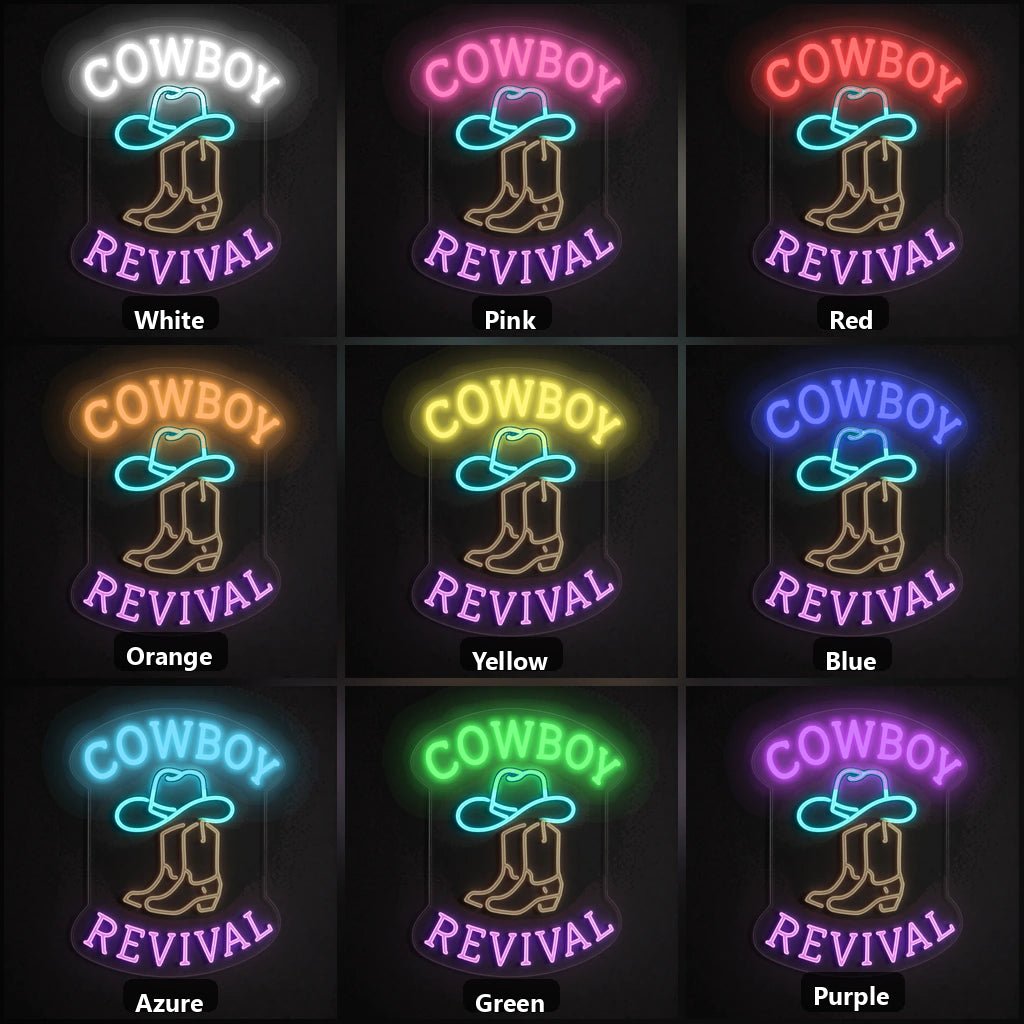 Cowboy Revival Vintage LED Neon Sign - Shineneon