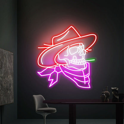 Cowboy Skull Neon Light A Unique Blend Of Wild West | Shineneon
