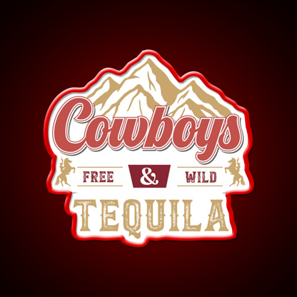 Cowboys Free Wild Tequila Party Drink Tequila Led Neon Sign Rgb Color - Shineneon