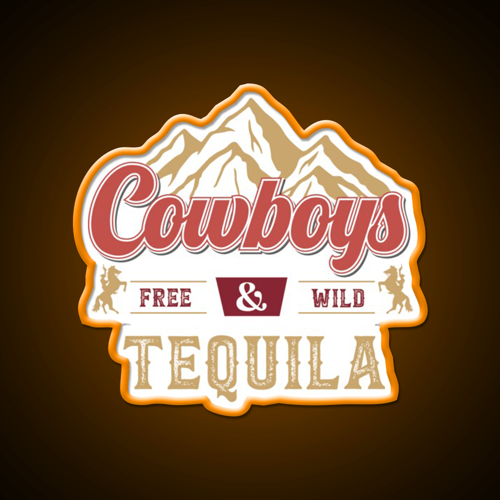 Cowboys Free Wild Tequila Party Drink Tequila Led Neon Sign Rgb Color - Shineneon