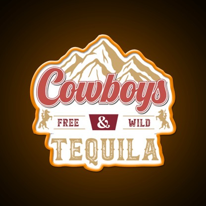 Cowboys Free Wild Tequila Party Drink Tequila Led Neon Sign Rgb Color - Shineneon