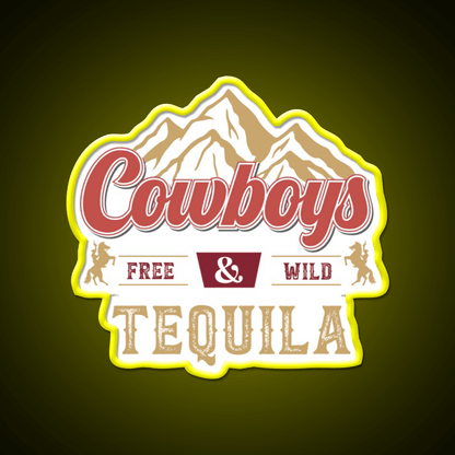 Cowboys Free Wild Tequila Party Drink Tequila Led Neon Sign Rgb Color - Shineneon