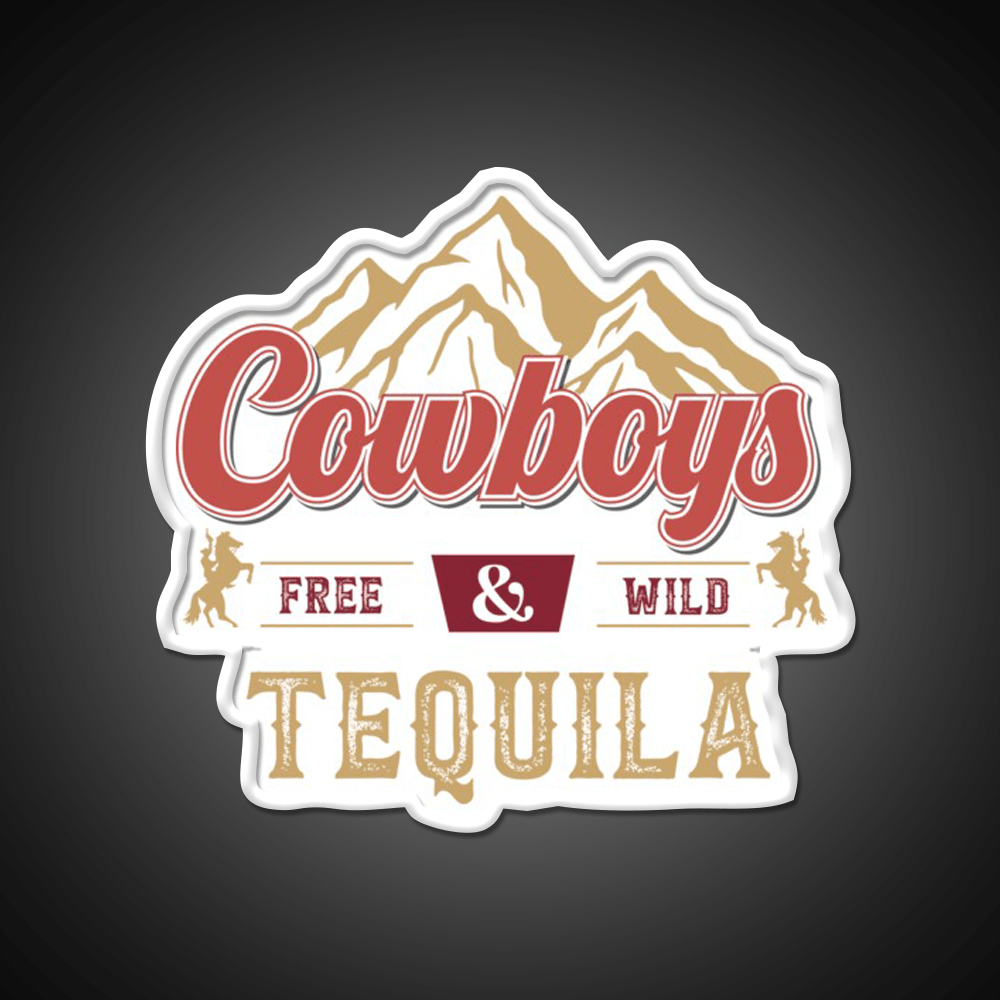 Cowboys Free Wild Tequila Party Drink Tequila Led Neon Sign Rgb Color - Shineneon