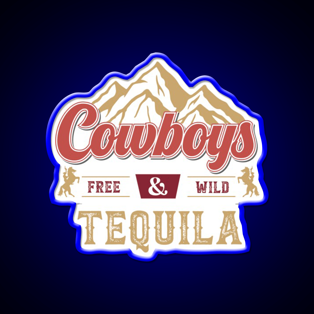 Cowboys Free Wild Tequila Party Drink Tequila Led Neon Sign Rgb Color - Shineneon