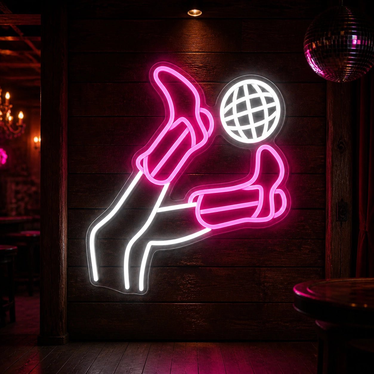 Cowgirl Boots Disco Ball Vintage LED Neon Sign - Shineneon