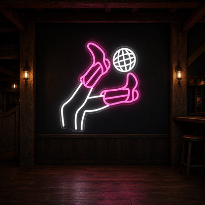 Cowgirl Boots Disco Ball Vintage LED Neon Sign - Shineneon
