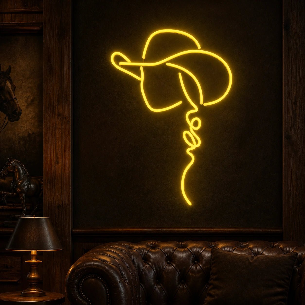 Cowgirl Cowboy Hat Word Vintage LED Neon Sign - Shineneon