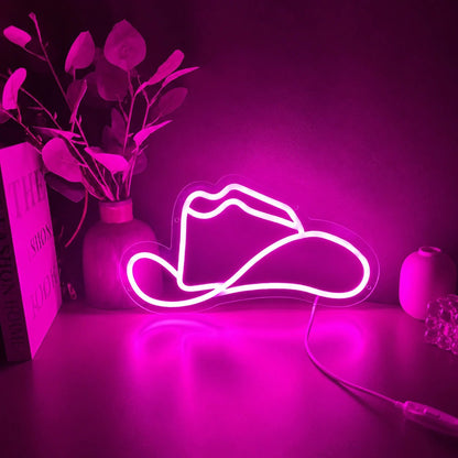 Cowgirl Hat LED Neon Sign - Shineneon