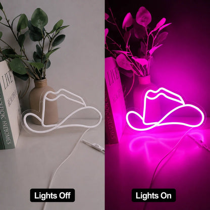 Cowgirl Hat LED Neon Sign - Shineneon