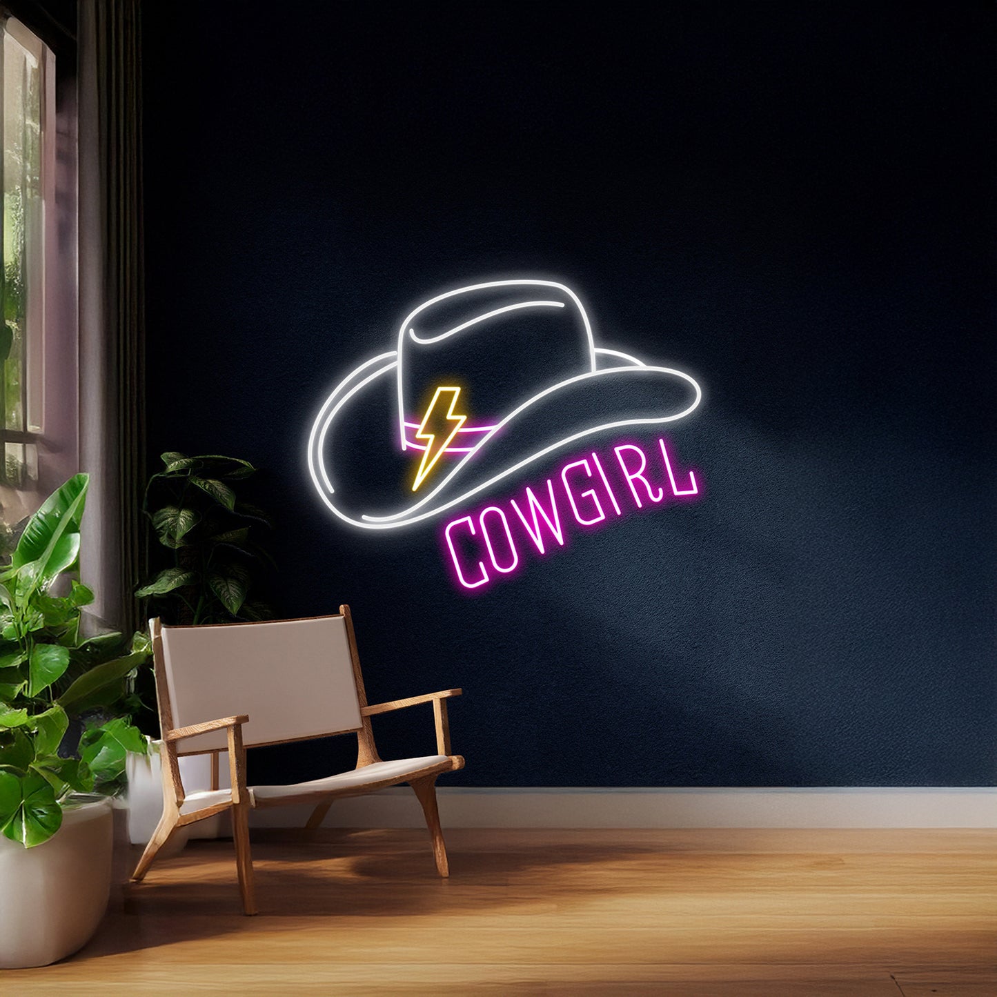 Cowgirl Hat Neon Sign