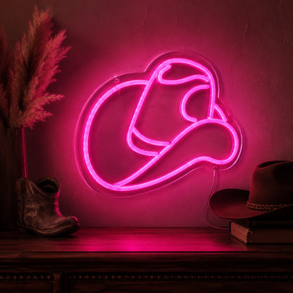 Cowgirl Hat Outline Neon Sign LED Neon Sign high-converting product image