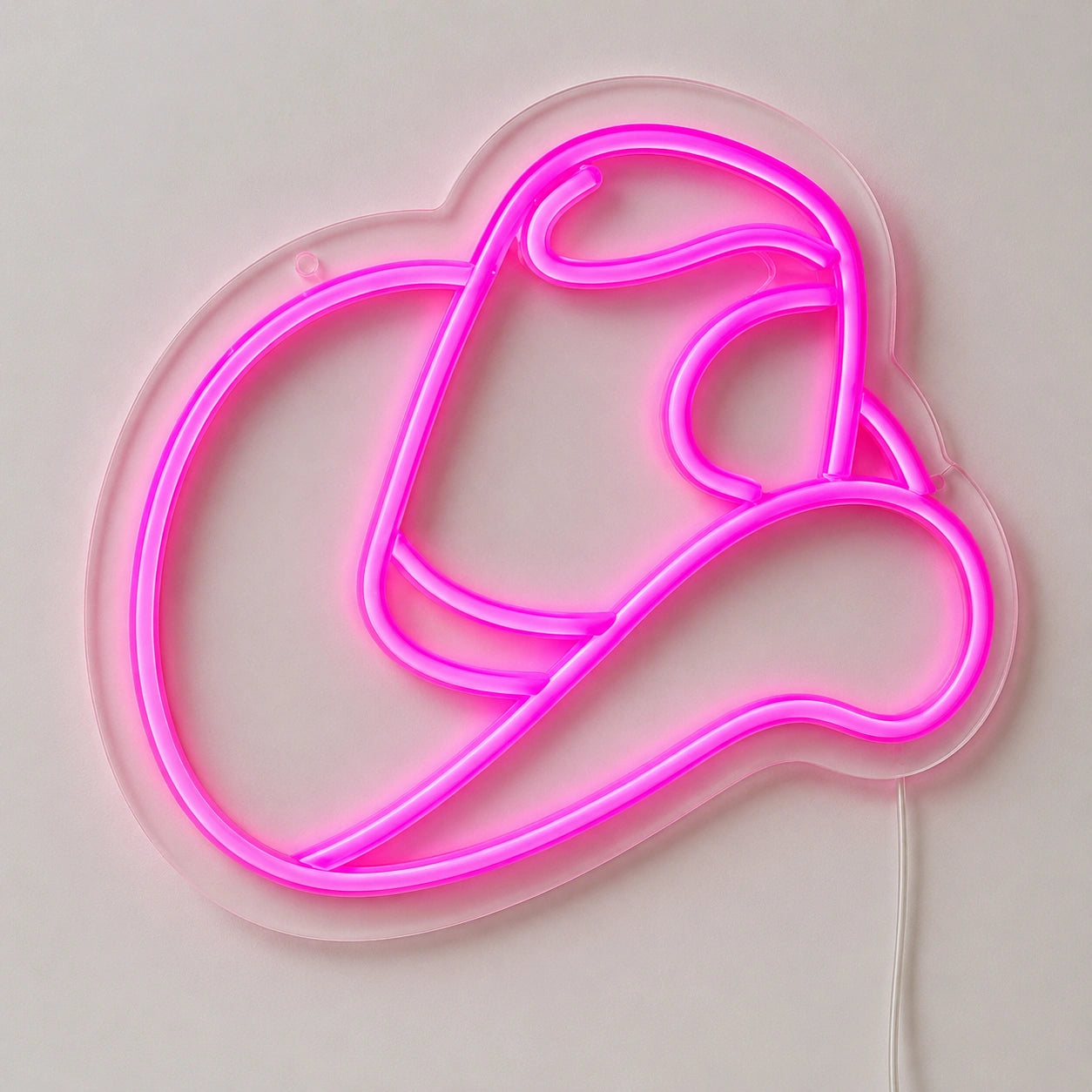 Cowgirl Hat Outline Neon Sign LED Neon Sign main product image